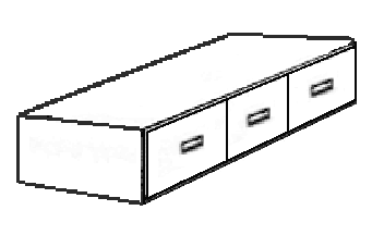 Nittany 3 Drawer Under Bed Unit - Side by Side, 81"W